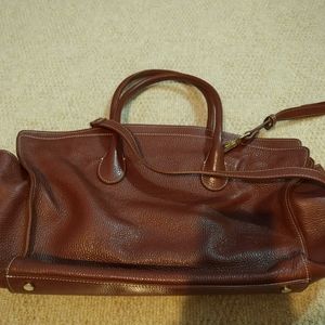 J. McLaughlin brown leather tote w shoulder strap